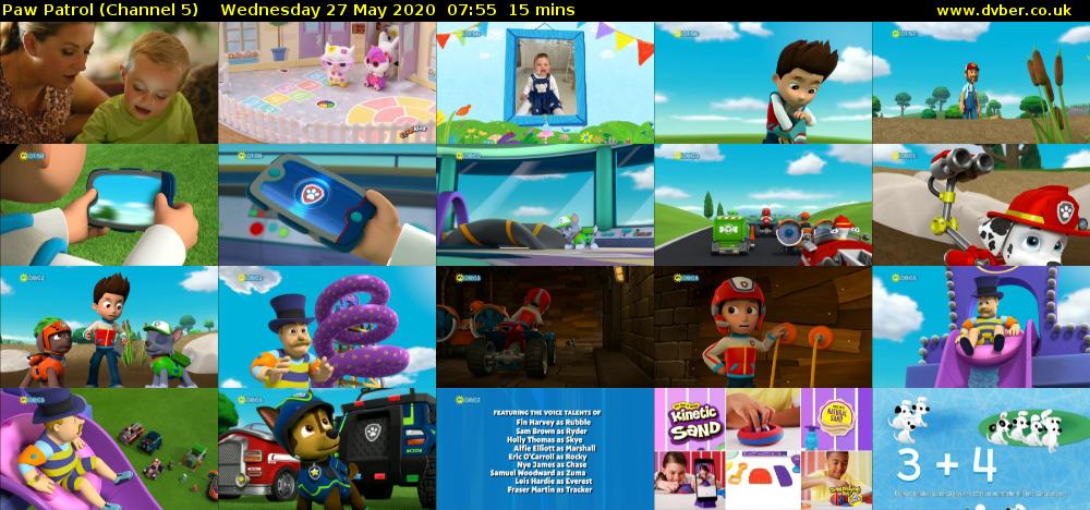 Paw Patrol (Channel 5) Wednesday 27 May 2020 07:55 - 08:10