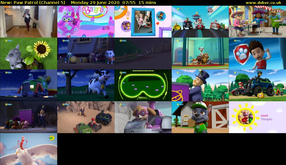 Paw Patrol (Channel 5) Monday 29 June 2020 07:55 - 08:10