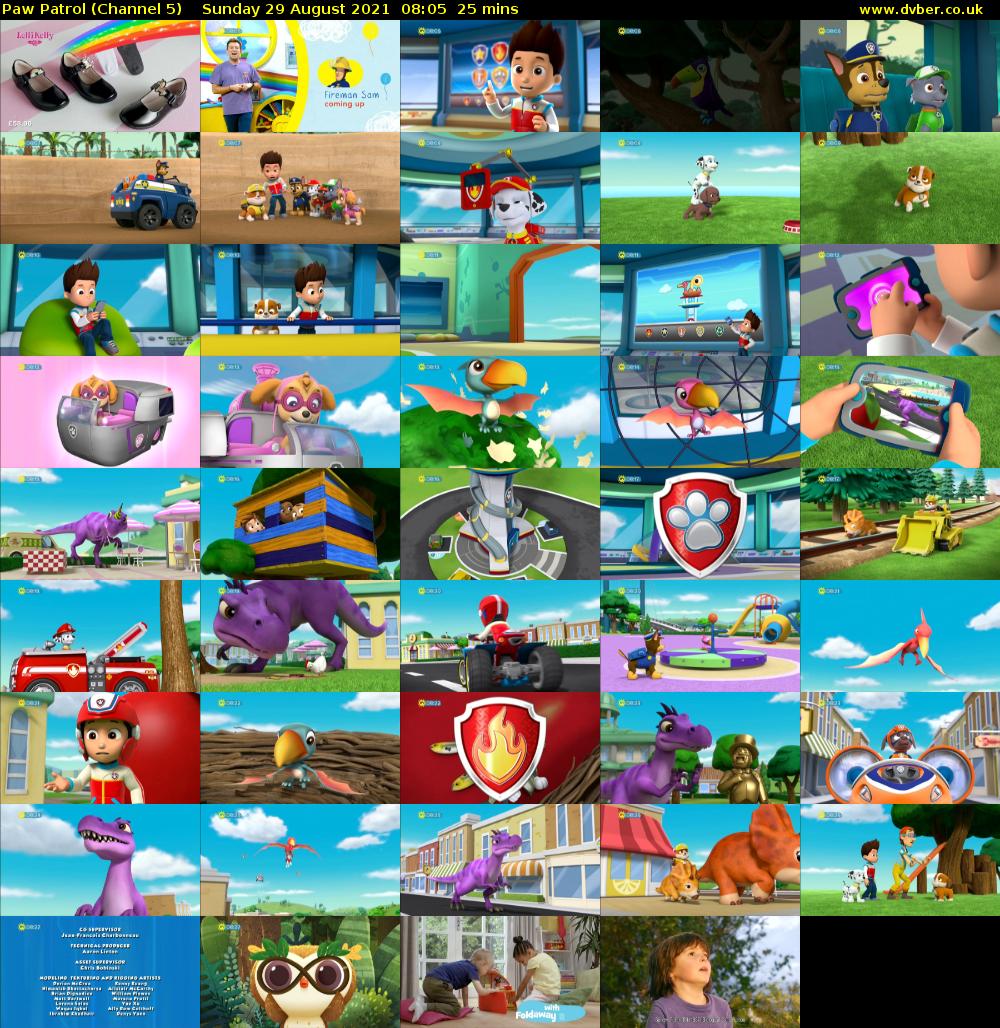 Paw Patrol (Channel 5) Sunday 29 August 2021 08:05 - 08:30
