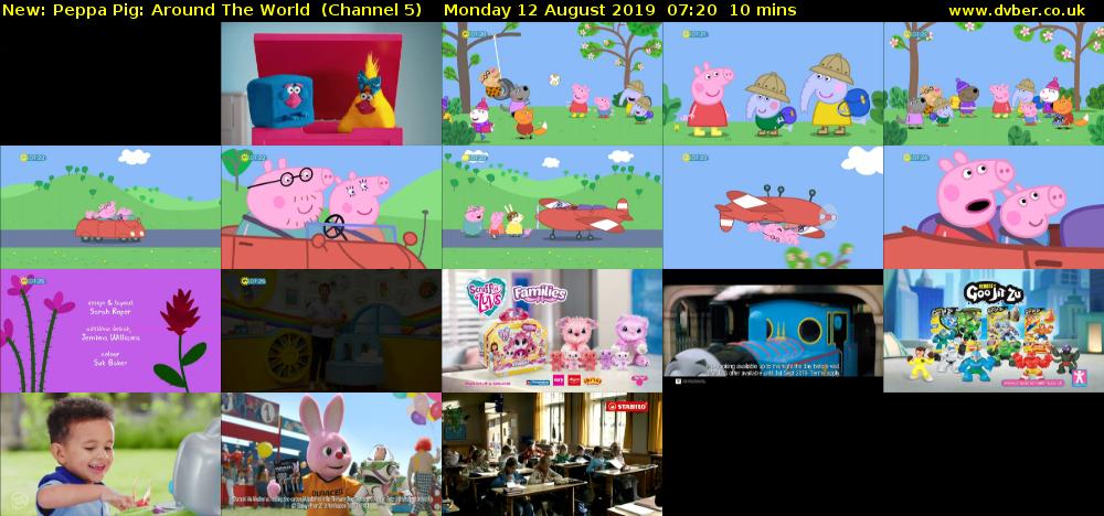 Peppa Pig: Around The World (Channel 5) Monday 12 August 2019 07:20 - 07:30