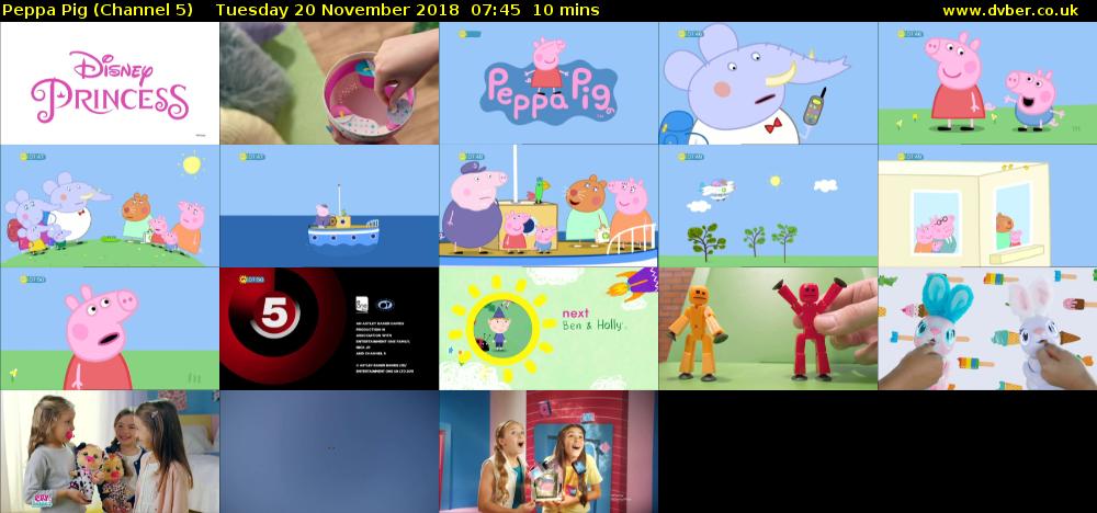 Peppa Pig (Channel 5) Tuesday 20 November 2018 07:45 - 07:55
