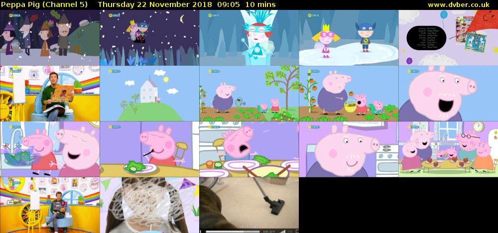 Peppa Pig (Channel 5) Thursday 22 November 2018 09:05 - 09:15
