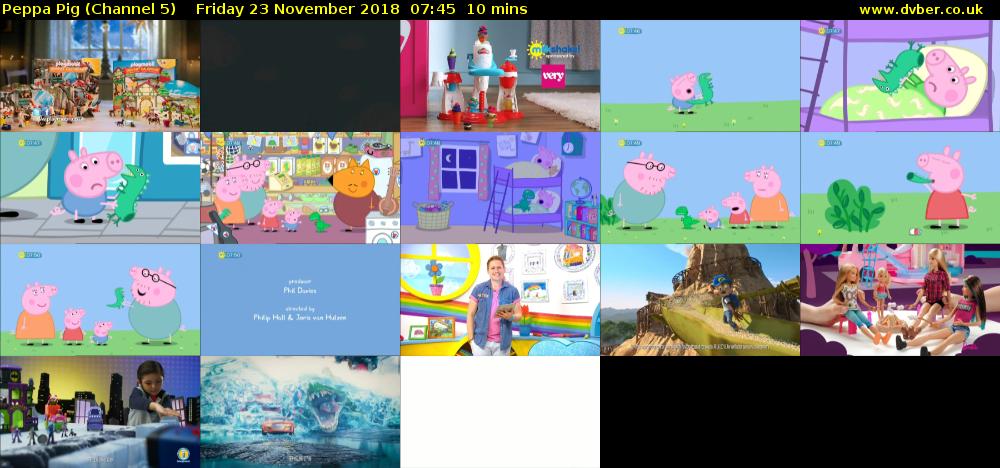 Peppa Pig (Channel 5) Friday 23 November 2018 07:45 - 07:55