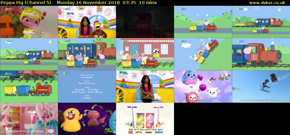 Peppa Pig (Channel 5) Monday 26 November 2018 07:35 - 07:45