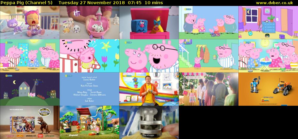 Peppa Pig (Channel 5) Tuesday 27 November 2018 07:45 - 07:55