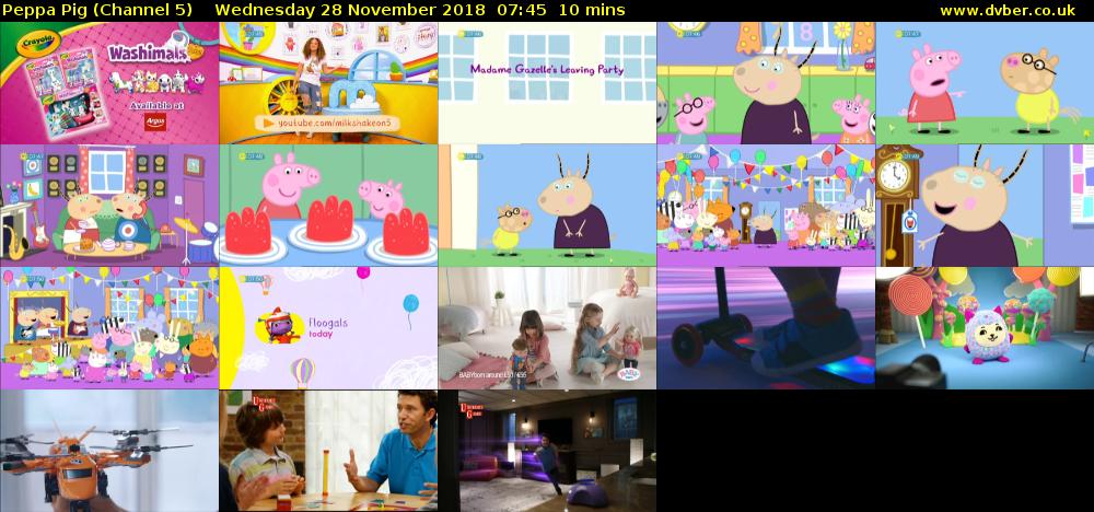 Peppa Pig (Channel 5) Wednesday 28 November 2018 07:45 - 07:55