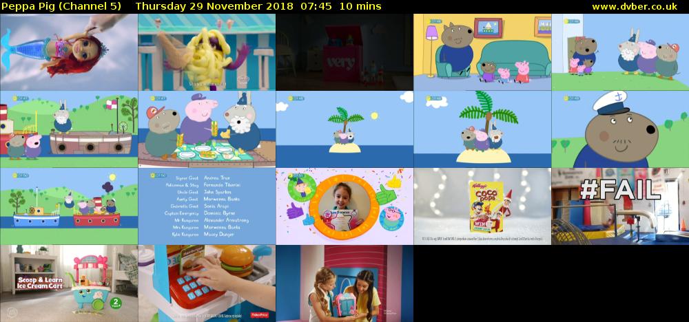 Peppa Pig (Channel 5) Thursday 29 November 2018 07:45 - 07:55