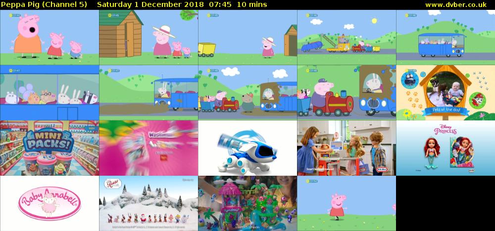 Peppa Pig (Channel 5) Saturday 1 December 2018 07:45 - 07:55