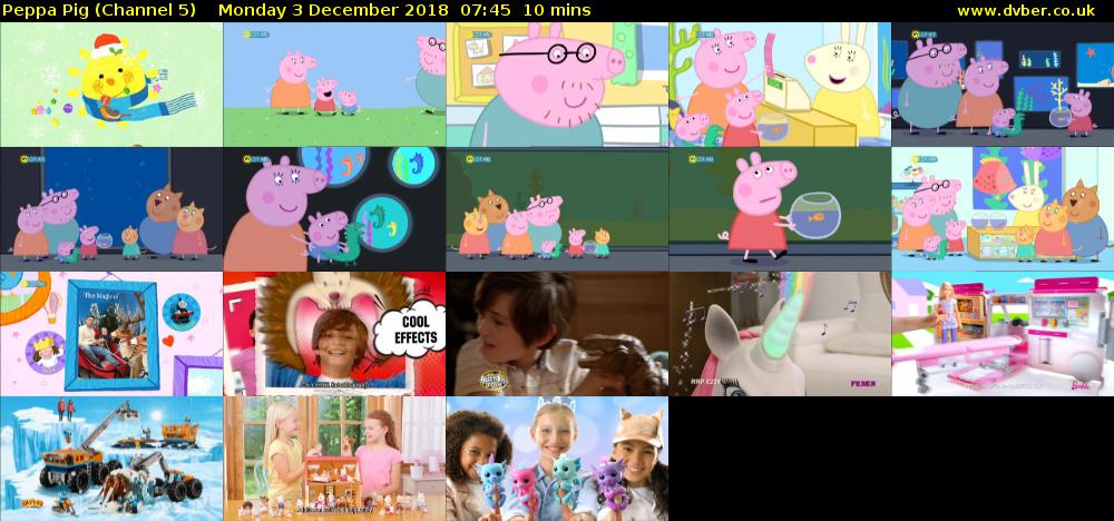 Peppa Pig (Channel 5) Monday 3 December 2018 07:45 - 07:55