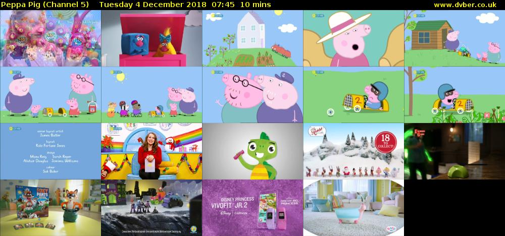 Peppa Pig (Channel 5) Tuesday 4 December 2018 07:45 - 07:55