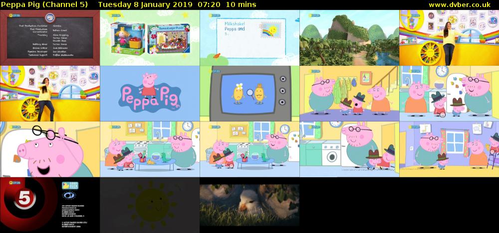 Peppa Pig (Channel 5) Tuesday 8 January 2019 07:20 - 07:30