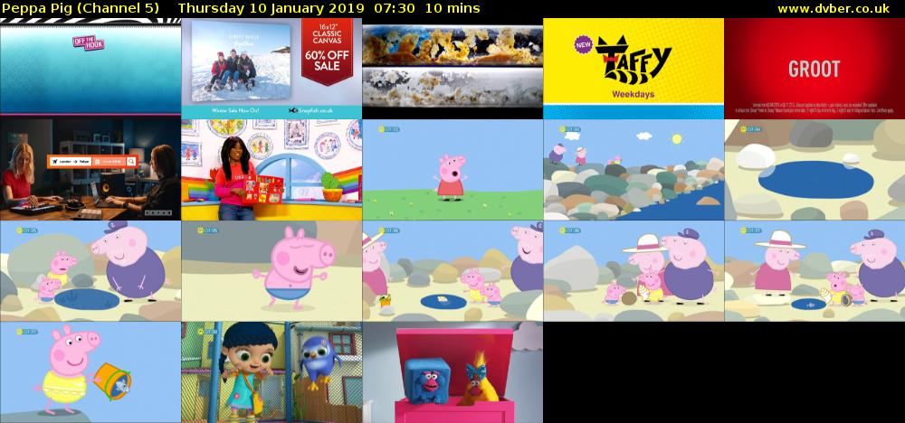 Peppa Pig (Channel 5) Thursday 10 January 2019 07:30 - 07:40