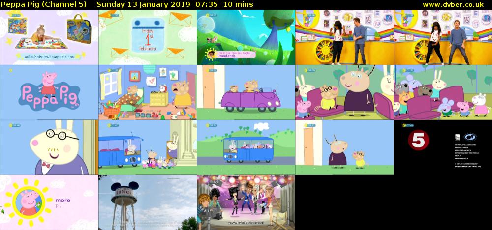 Peppa Pig (Channel 5) Sunday 13 January 2019 07:35 - 07:45