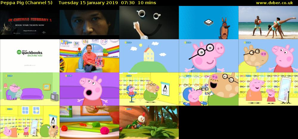 Peppa Pig (Channel 5) Tuesday 15 January 2019 07:30 - 07:40