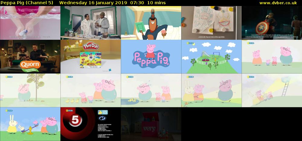 Peppa Pig (Channel 5) Wednesday 16 January 2019 07:30 - 07:40