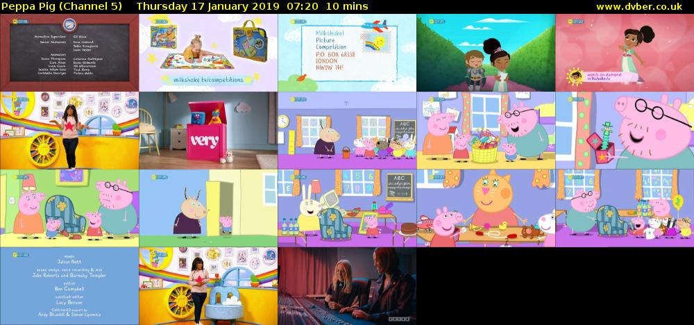 Peppa Pig (Channel 5) Thursday 17 January 2019 07:20 - 07:30