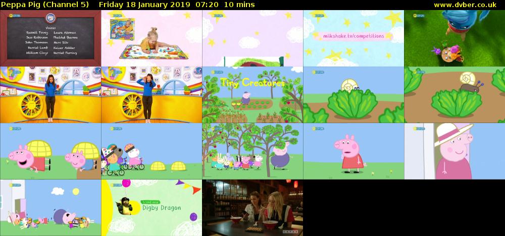 Peppa Pig (Channel 5) Friday 18 January 2019 07:20 - 07:30