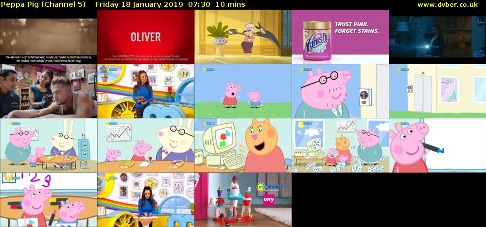 Peppa Pig (Channel 5) Friday 18 January 2019 07:30 - 07:40