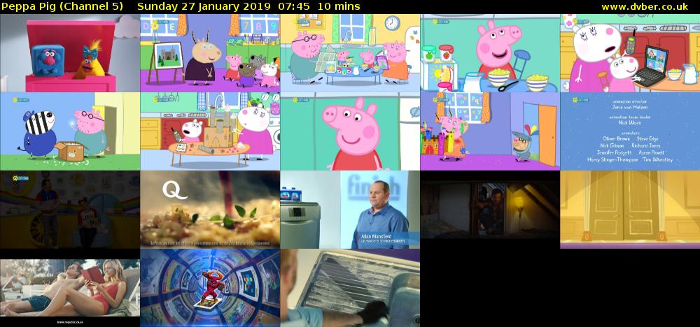 Peppa Pig (Channel 5) Sunday 27 January 2019 07:45 - 07:55