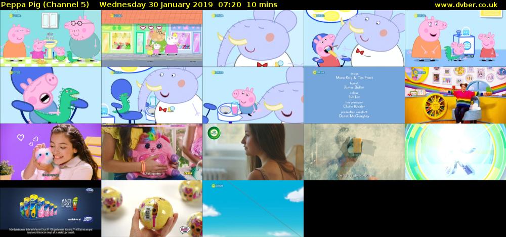 Peppa Pig (Channel 5) Wednesday 30 January 2019 07:20 - 07:30
