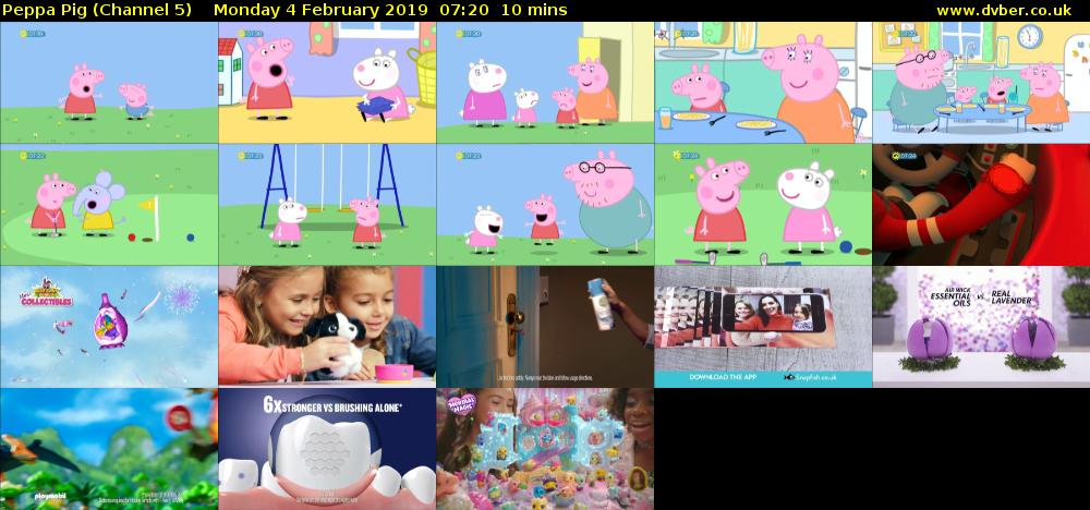 Peppa Pig (Channel 5) Monday 4 February 2019 07:20 - 07:30