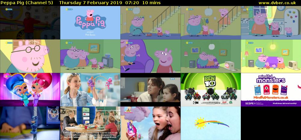 Peppa Pig (Channel 5) Thursday 7 February 2019 07:20 - 07:30