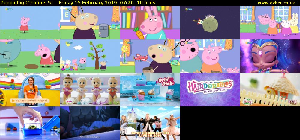 Peppa Pig (Channel 5) Friday 15 February 2019 07:20 - 07:30
