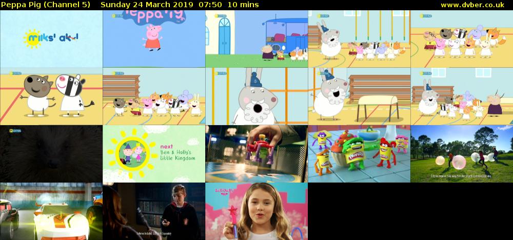 Peppa Pig (Channel 5) Sunday 24 March 2019 07:50 - 08:00