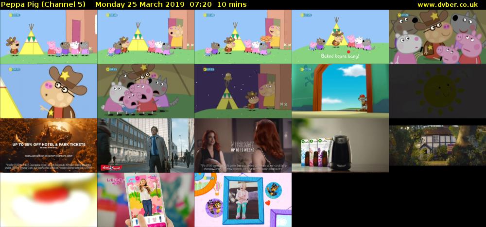 Peppa Pig (Channel 5) Monday 25 March 2019 07:20 - 07:30