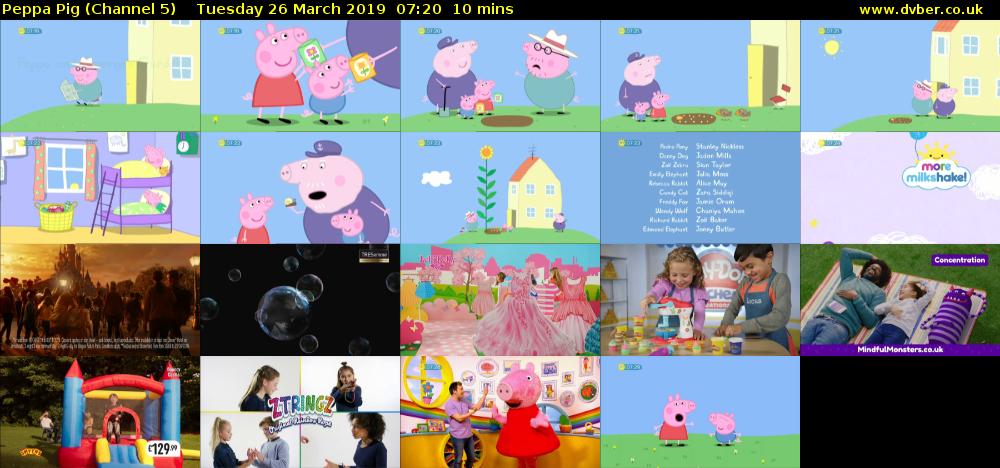 Peppa Pig (Channel 5) Tuesday 26 March 2019 07:20 - 07:30