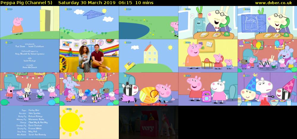 Peppa Pig (Channel 5) Saturday 30 March 2019 06:15 - 06:25
