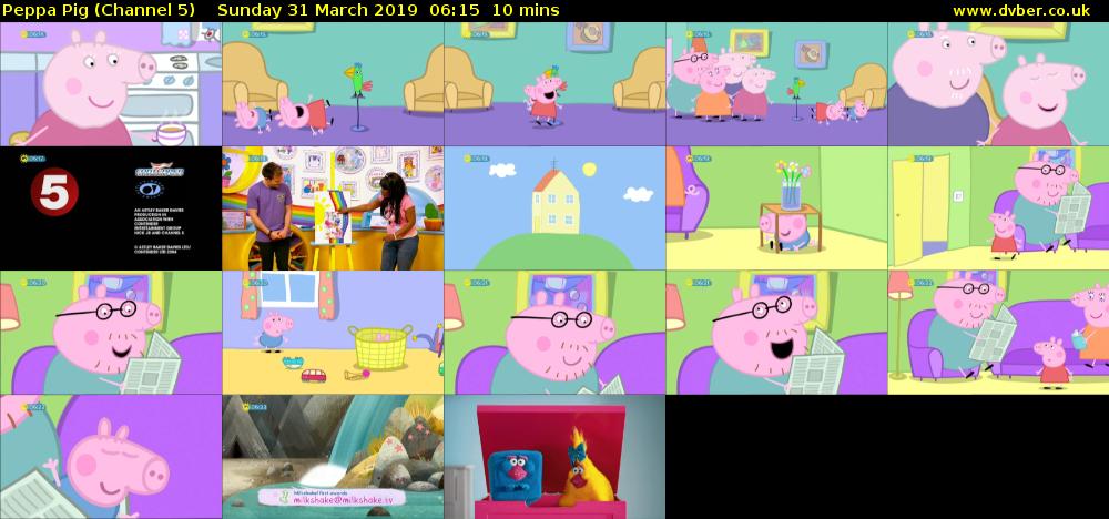 Peppa Pig (Channel 5) Sunday 31 March 2019 06:15 - 06:25