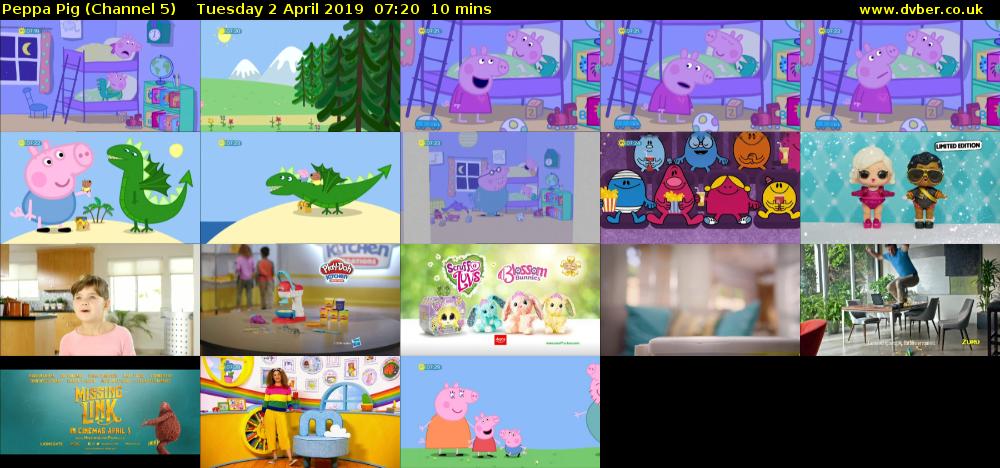Peppa Pig (Channel 5) Tuesday 2 April 2019 07:20 - 07:30