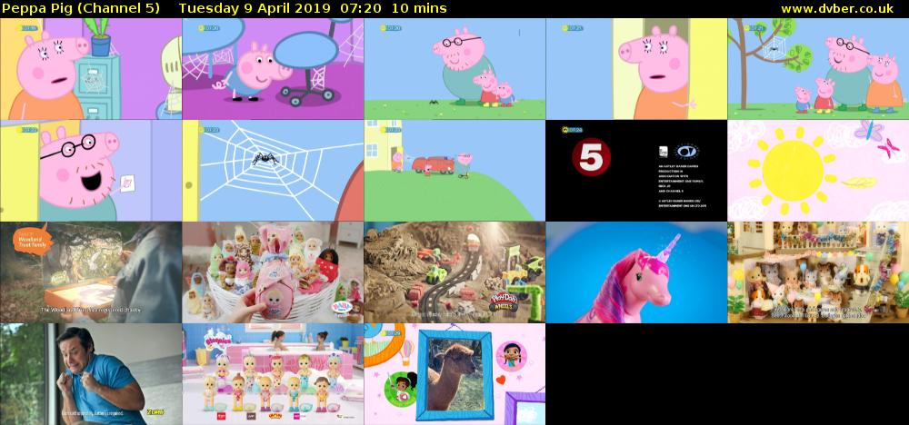 Peppa Pig (Channel 5) Tuesday 9 April 2019 07:20 - 07:30