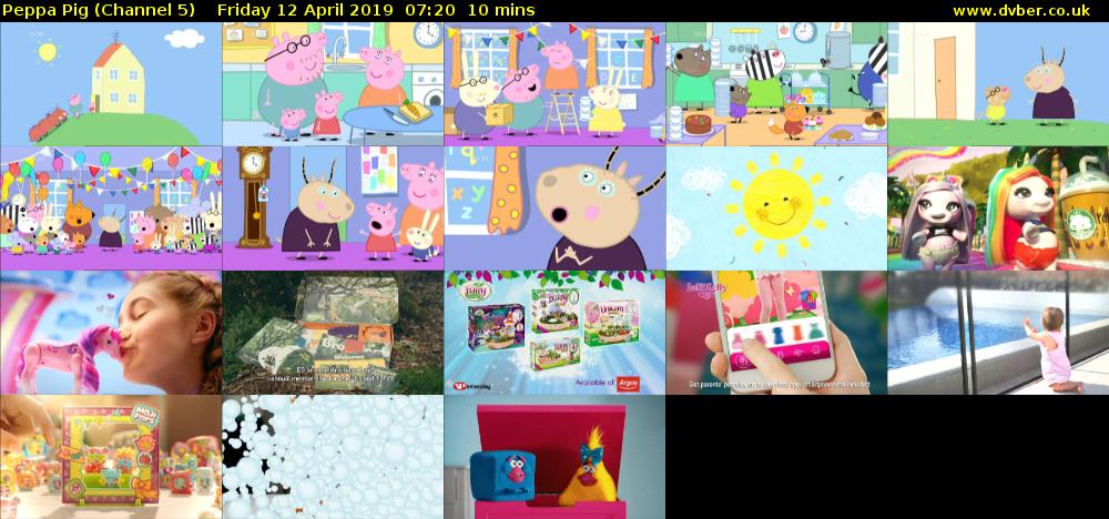 Peppa Pig (Channel 5) Friday 12 April 2019 07:20 - 07:30