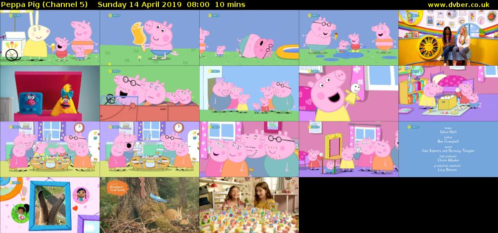 Peppa Pig (Channel 5) Sunday 14 April 2019 08:00 - 08:10