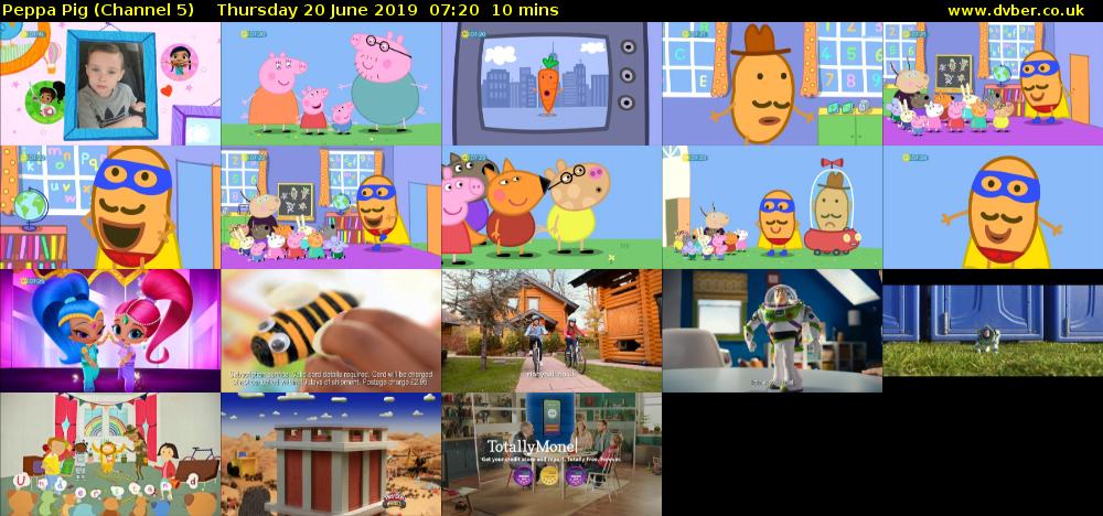 Peppa Pig (Channel 5) Thursday 20 June 2019 07:20 - 07:30