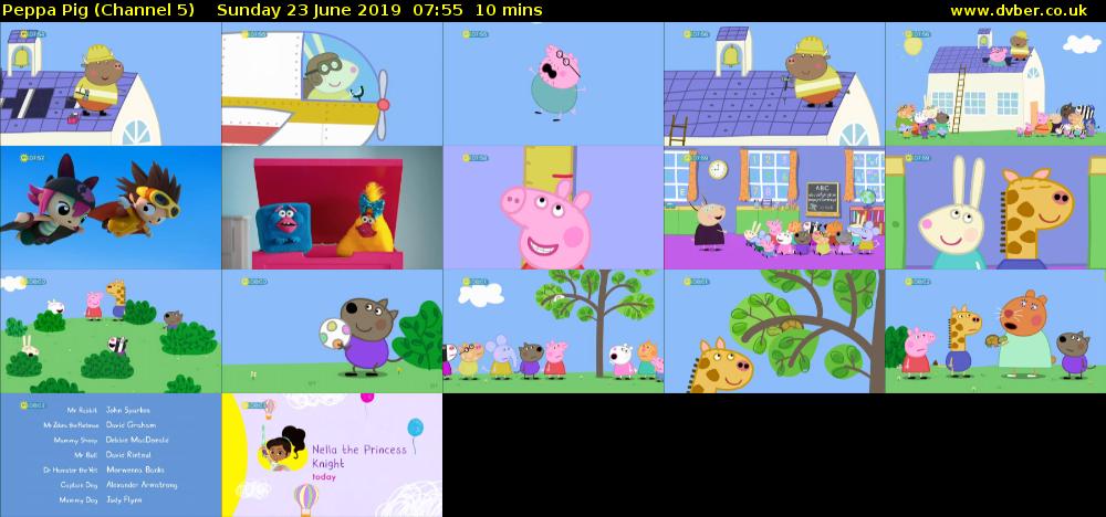 Peppa Pig (Channel 5) Sunday 23 June 2019 07:55 - 08:05