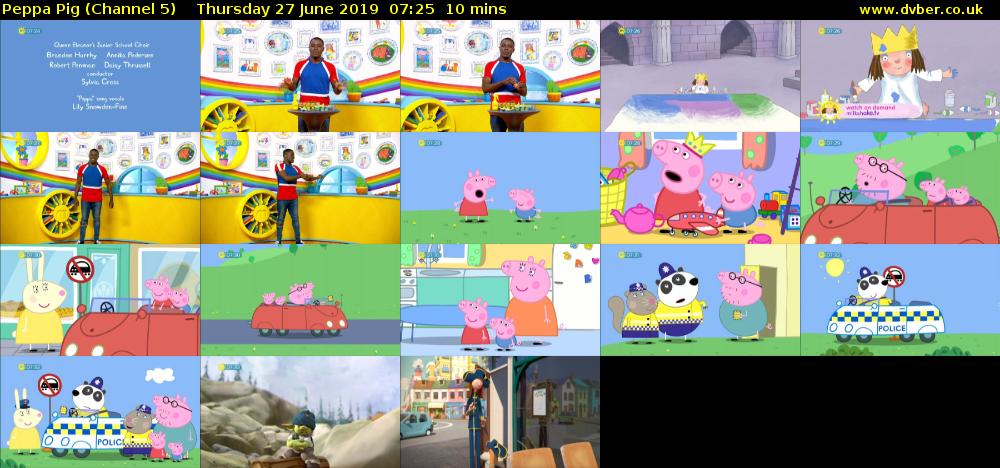 Peppa Pig (Channel 5) Thursday 27 June 2019 07:25 - 07:35