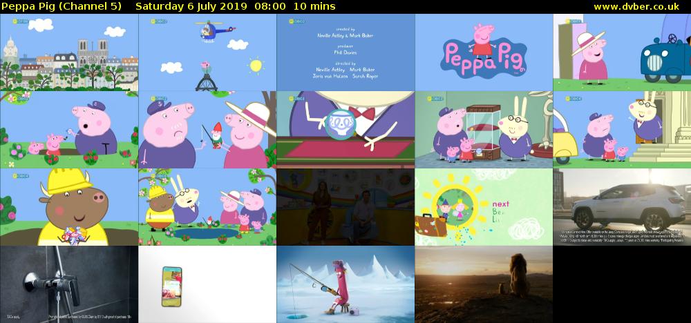Peppa Pig (Channel 5) Saturday 6 July 2019 08:00 - 08:10