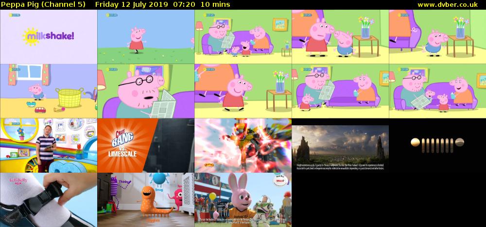 Peppa Pig (Channel 5) Friday 12 July 2019 07:20 - 07:30