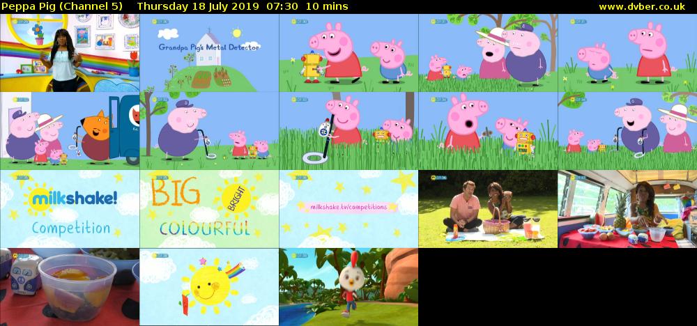 Peppa Pig (Channel 5) Thursday 18 July 2019 07:30 - 07:40