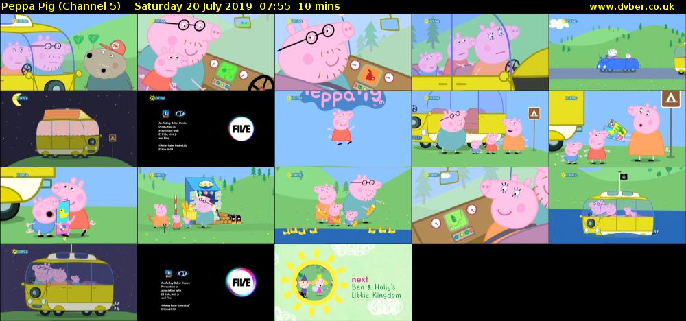 Peppa Pig (Channel 5) Saturday 20 July 2019 07:55 - 08:05