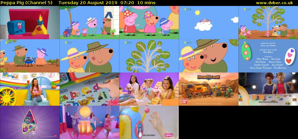 Peppa Pig (Channel 5) Tuesday 20 August 2019 07:20 - 07:30