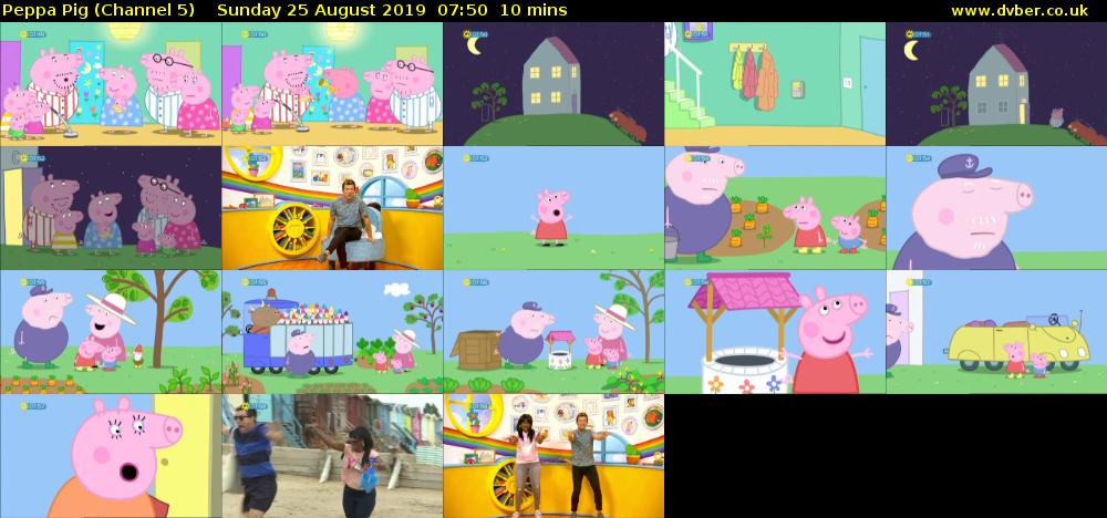Peppa Pig (Channel 5) Sunday 25 August 2019 07:50 - 08:00