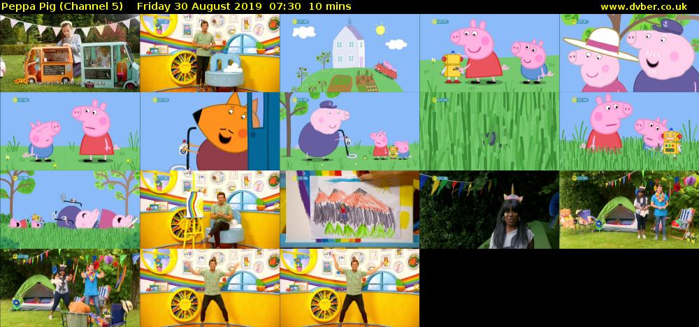 Peppa Pig (Channel 5) Friday 30 August 2019 07:30 - 07:40