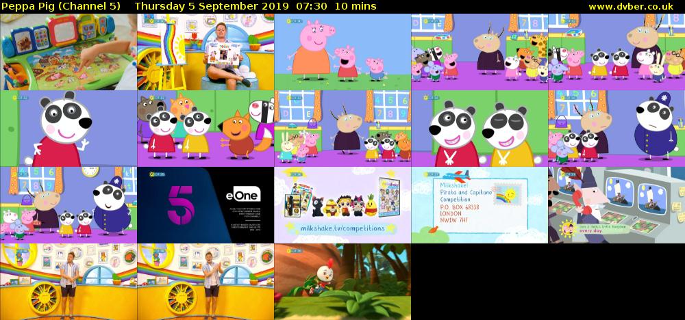 Peppa Pig (Channel 5) Thursday 5 September 2019 07:30 - 07:40