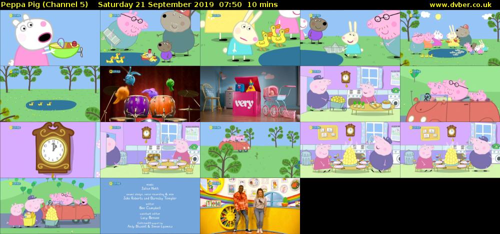 Peppa Pig (Channel 5) Saturday 21 September 2019 07:50 - 08:00