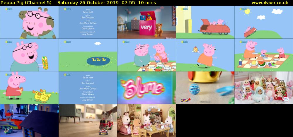 Peppa Pig (Channel 5) Saturday 26 October 2019 07:55 - 08:05