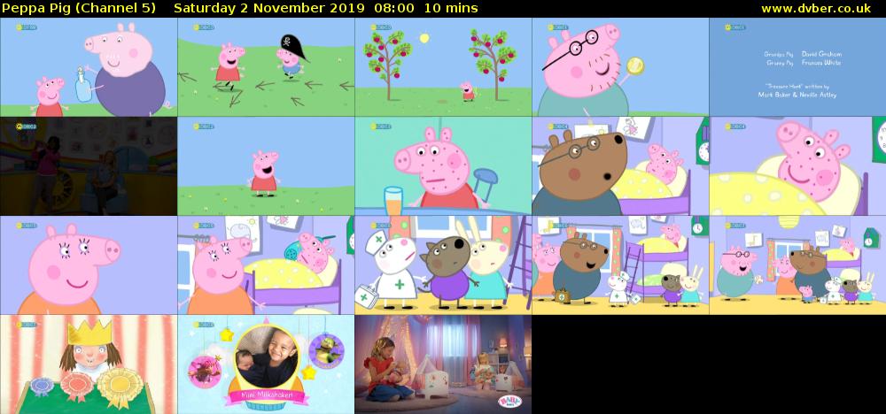 Peppa Pig (Channel 5) Saturday 2 November 2019 08:00 - 08:10